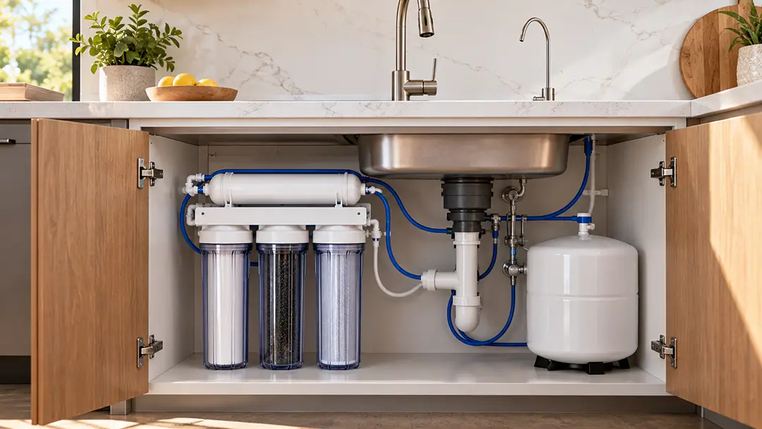 Under-sink drinking water system